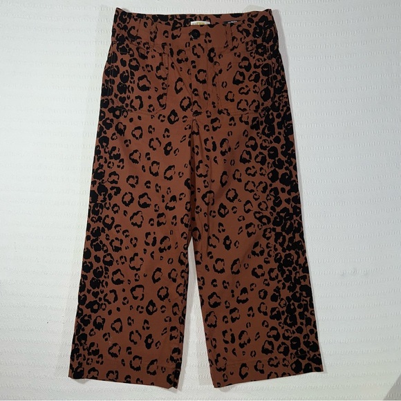 Maeve The Colette Wide Leg Pant Women's Size 30 Petite Leopard Cheetah Boho - Picture 3 of 9